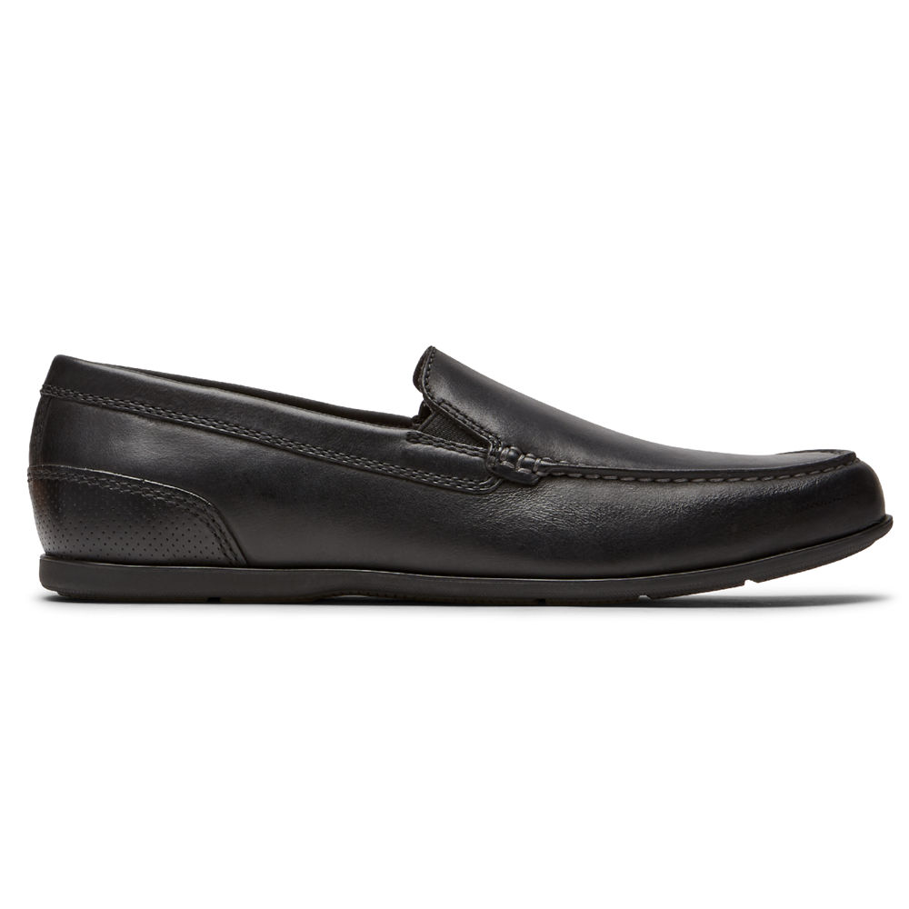 Rockport Singapore Mens Slip-On - Malcom Venetian Black - VH1683475